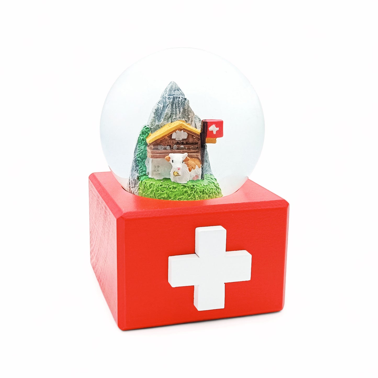 Schneekugeln Würfel- Swiss Souvenirs-Souvenir-Atelier Passage-Chalet-Gross 65x65x100mm-swiss made