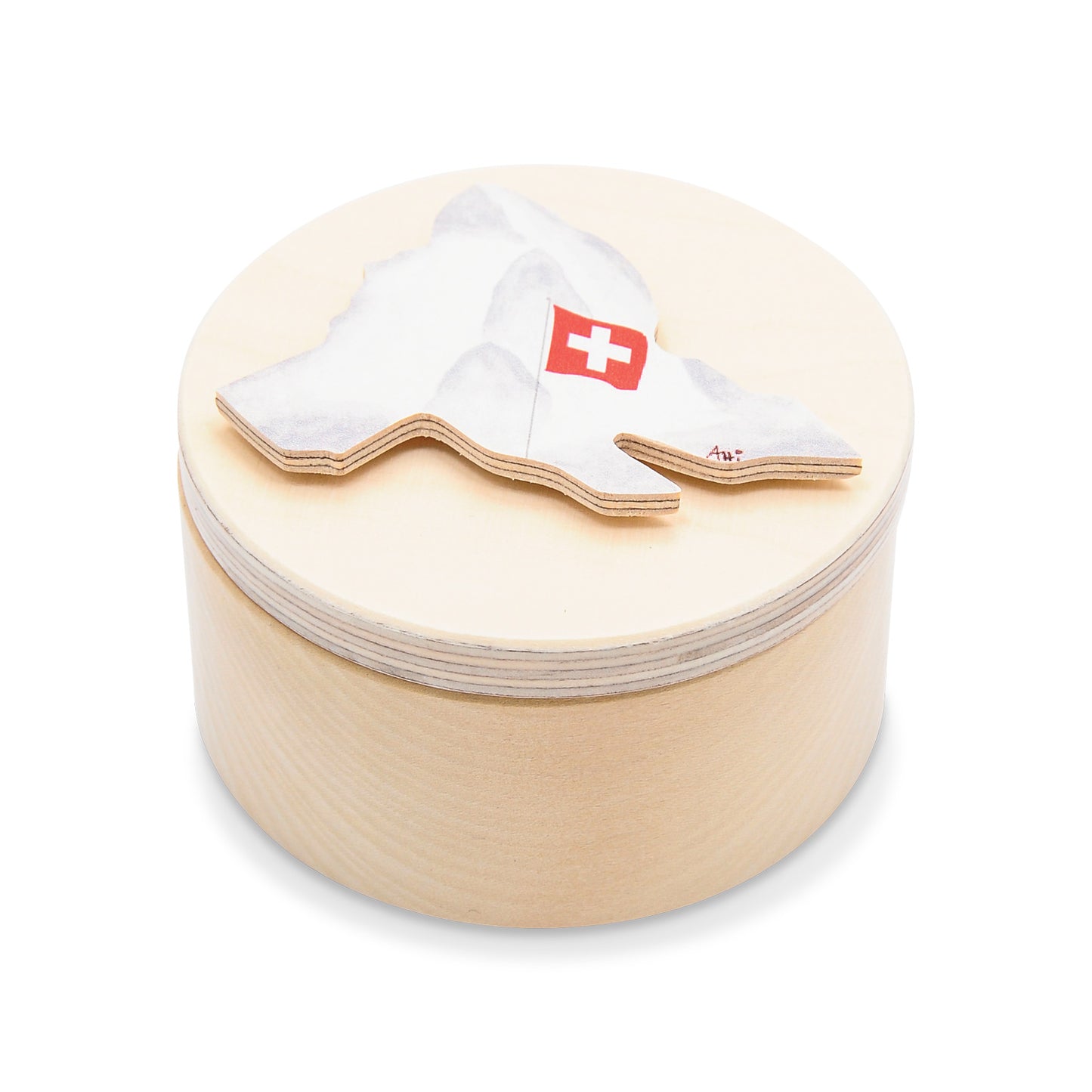 Schmuckdose rund-Souvenir-Atelier Passage-swiss made