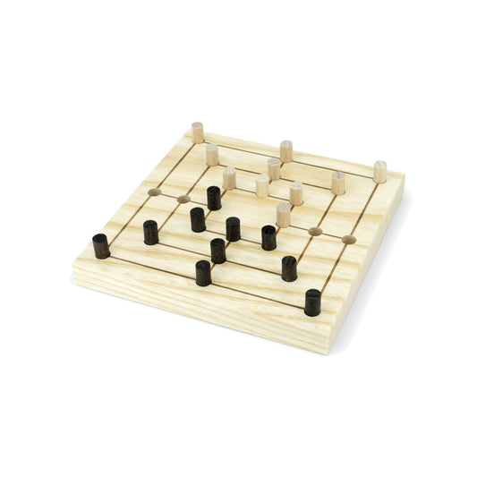 Mühlespiel farbig-Spiele-Atelier Passage-Holzspielzeuge-Schwarz-Weiss-swiss made