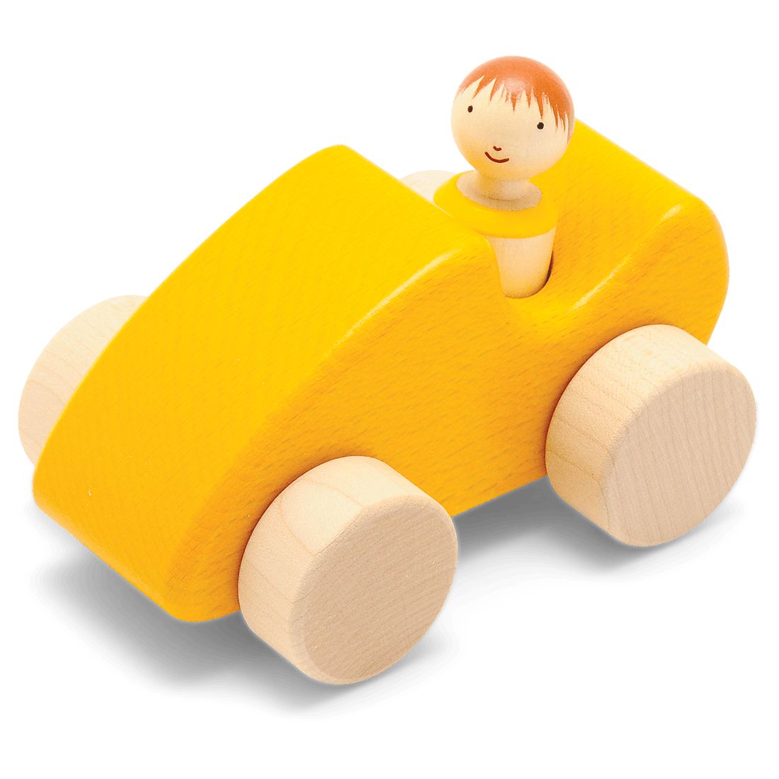 Auto City farbig-Fahrzeuge und Verkehr-Atelier Passage-Holzspielzeuge-Gelb-swiss made