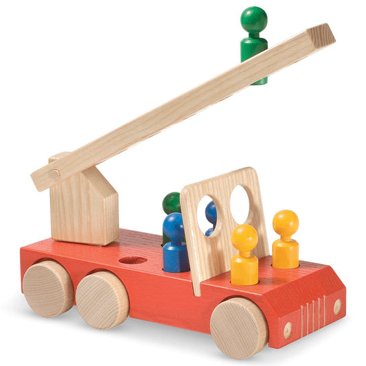 Feuerwehrauto-Fahrzeuge und Verkehr-Atelier Passage-Holzspielzeuge-swiss made