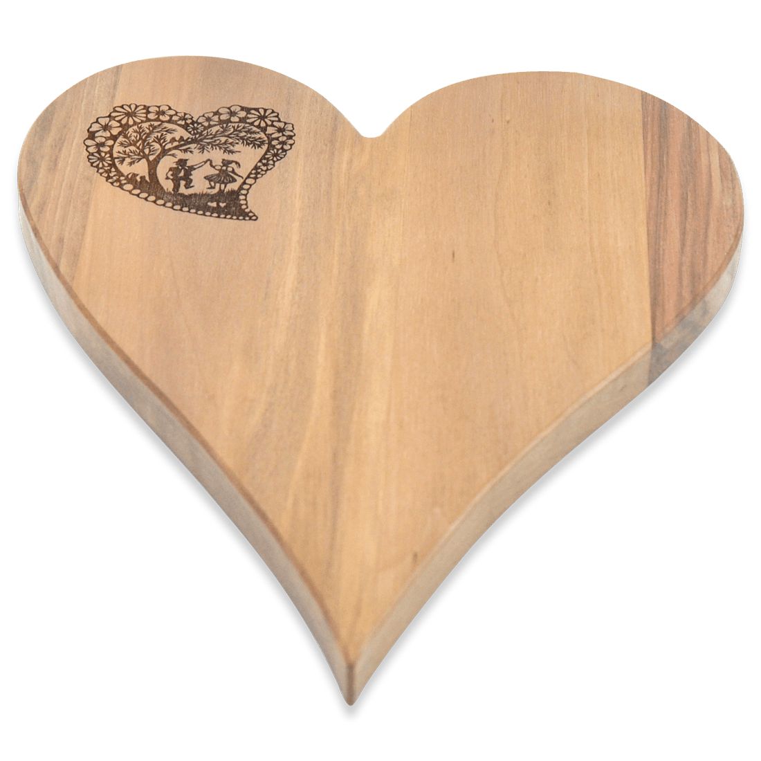 Herz Schneidebrett-Haushalt-Atelier Passage-Holzspielzeuge-Nussbaum-swiss made