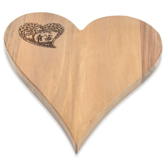 Herz Schneidebrett-Haushalt-Atelier Passage-Holzspielzeuge-Nussbaum-swiss made