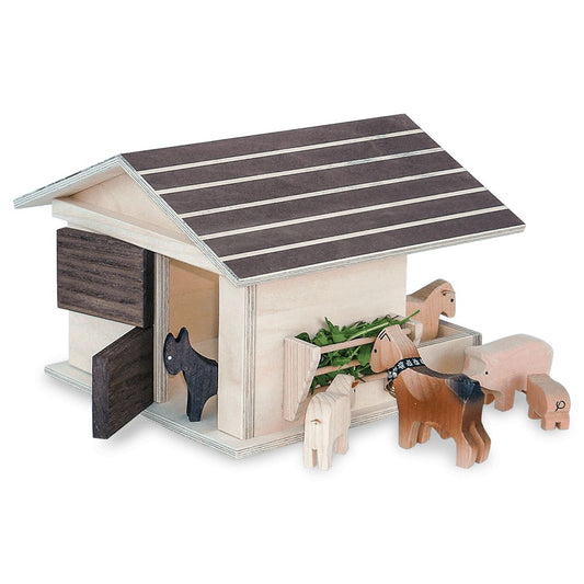 Kleintierstall-Landwirtschaft-Atelier Passage-Holzspielzeuge-swiss made