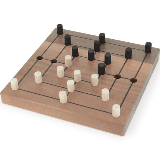 Mühlespiel Nussbaum-Spiele-Atelier Passage-Holzspielzeuge-Nussbaum-swiss made