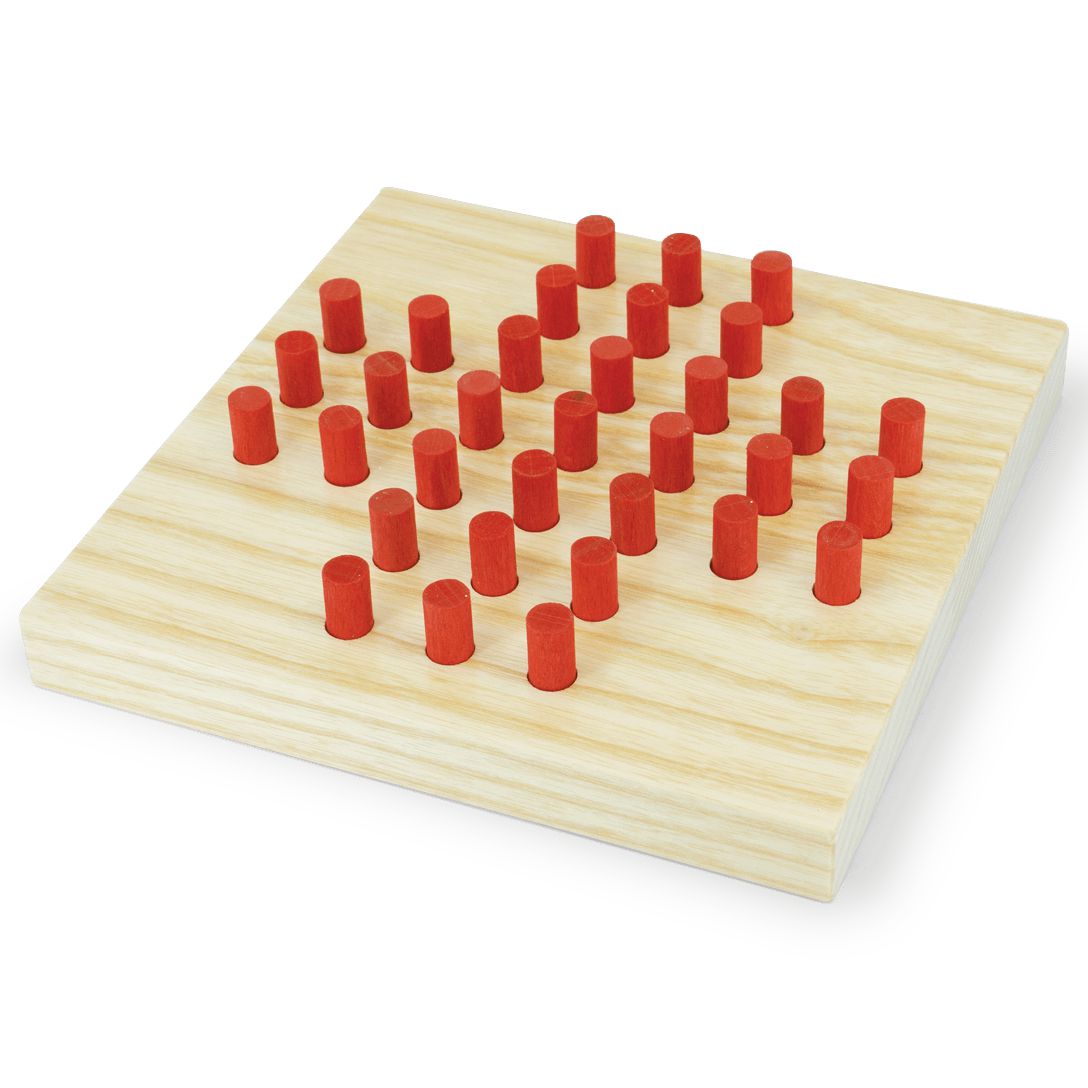 Solitaire farbig-Spiele-Atelier Passage-Holzspielzeuge-Rot-swiss made