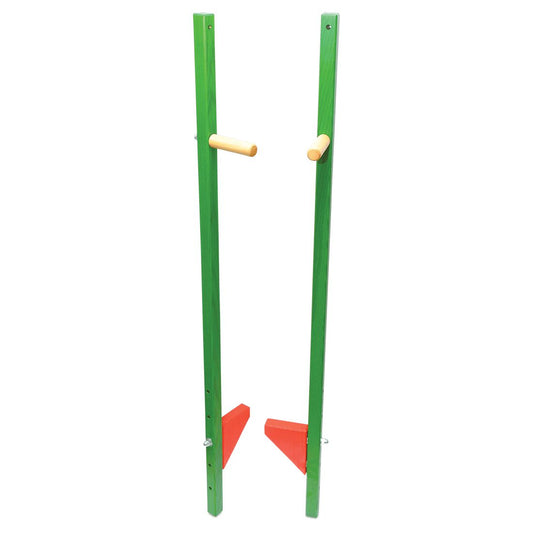 Stelzen kurz für Kinder aus Schweizer Holz-Diverse Spielsachen-Atelier Passage-Grün-swiss made