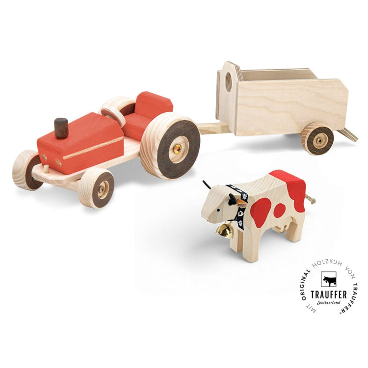 Atelier Passage Landwirtschaftsset Kuhtransport mit Original Trauffer