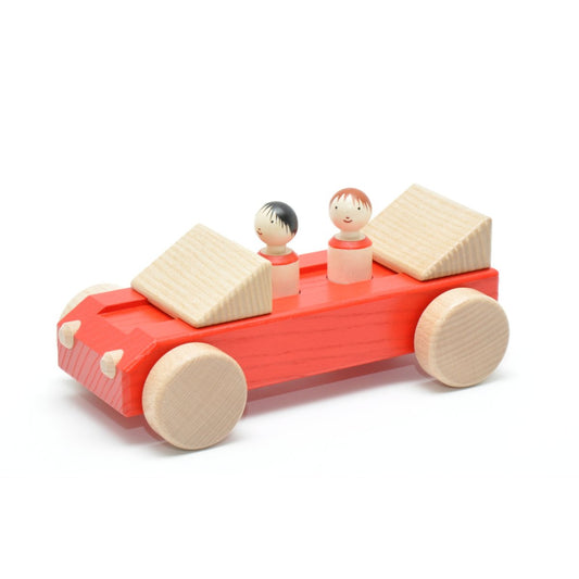Auto Mobil-Fahrzeuge und Verkehr-Atelier Passage-Holzspielzeuge-Rot-swiss made