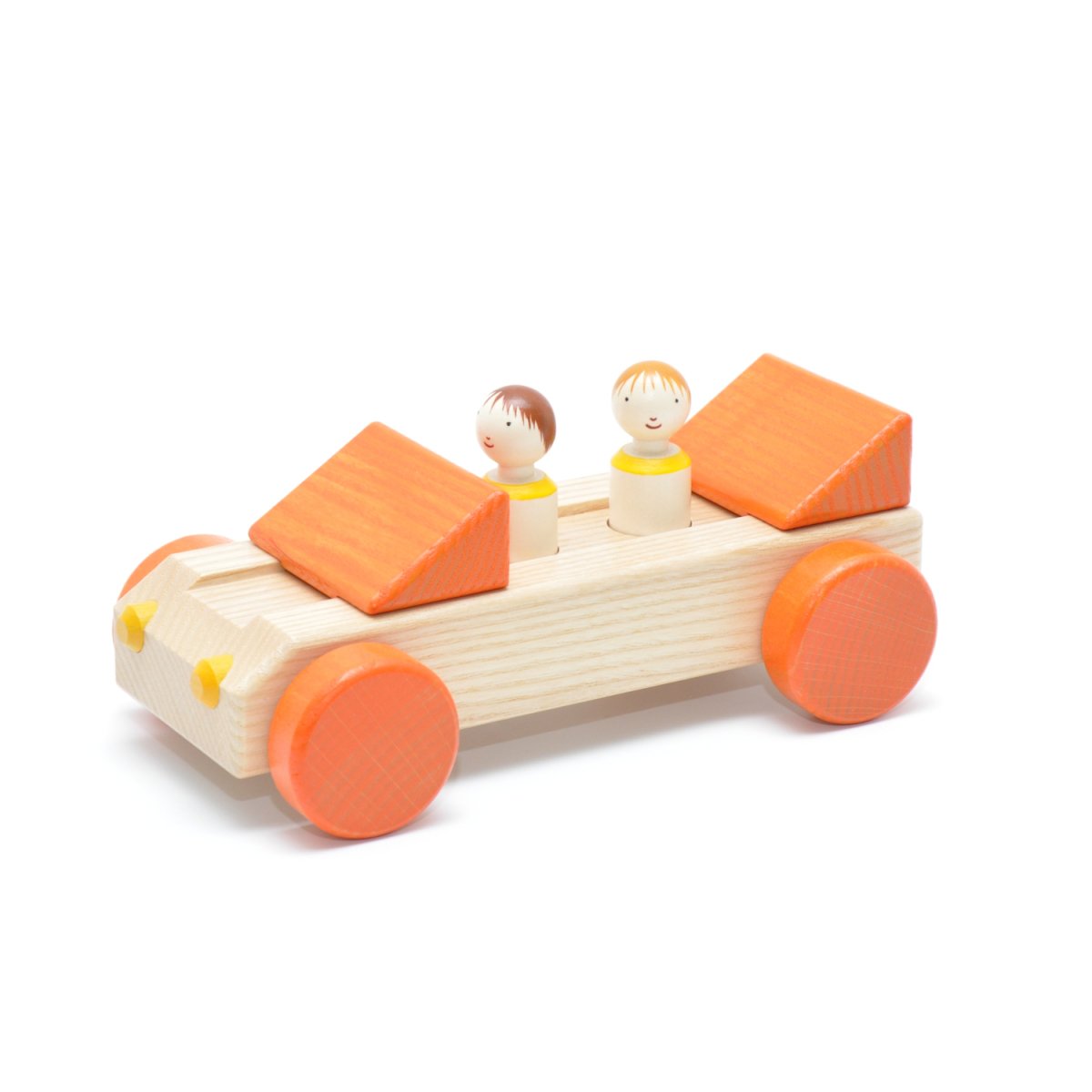 Auto Mobil-Fahrzeuge und Verkehr-Atelier Passage-Holzspielzeuge-Orange-swiss made