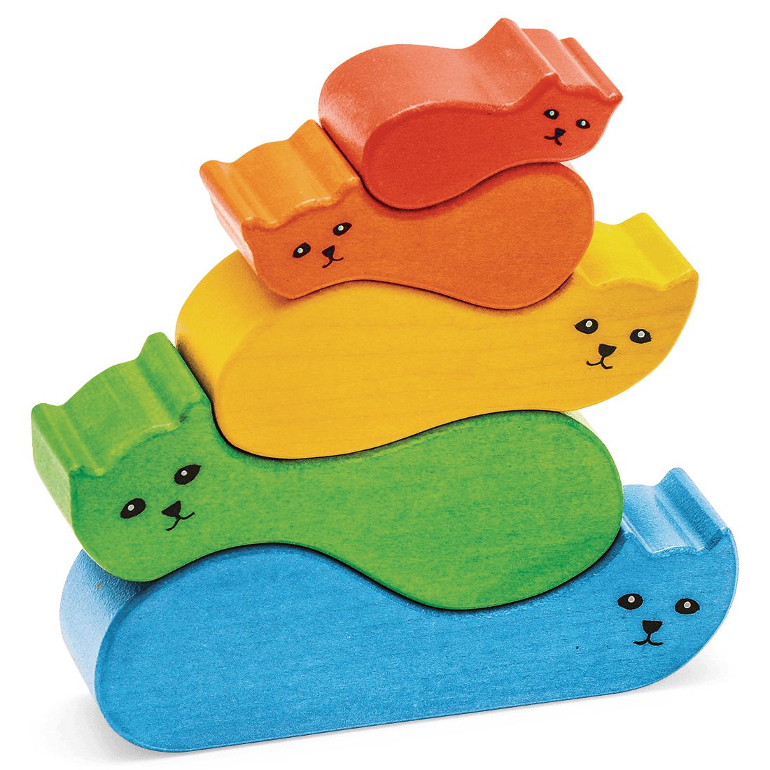 Formenspiel Katzen-Fürs Kinderzimmer-Atelier Passage-Holzspielzeuge-Farbig-swiss made
