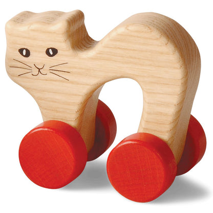 Katze-Greiflinge-Atelier Passage-Holzspielzeuge-Natur-swiss made