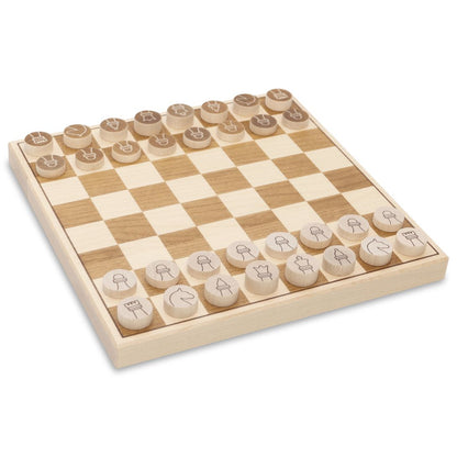 Schach - Dame-Spiele-Atelier Passage-Holzspielzeuge-swiss made