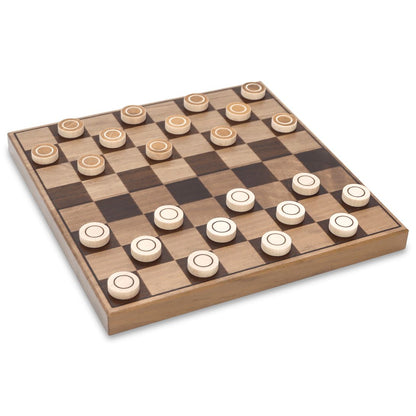 Schach - Dame-Spiele-Atelier Passage-Holzspielzeuge-Nussbaum-swiss made