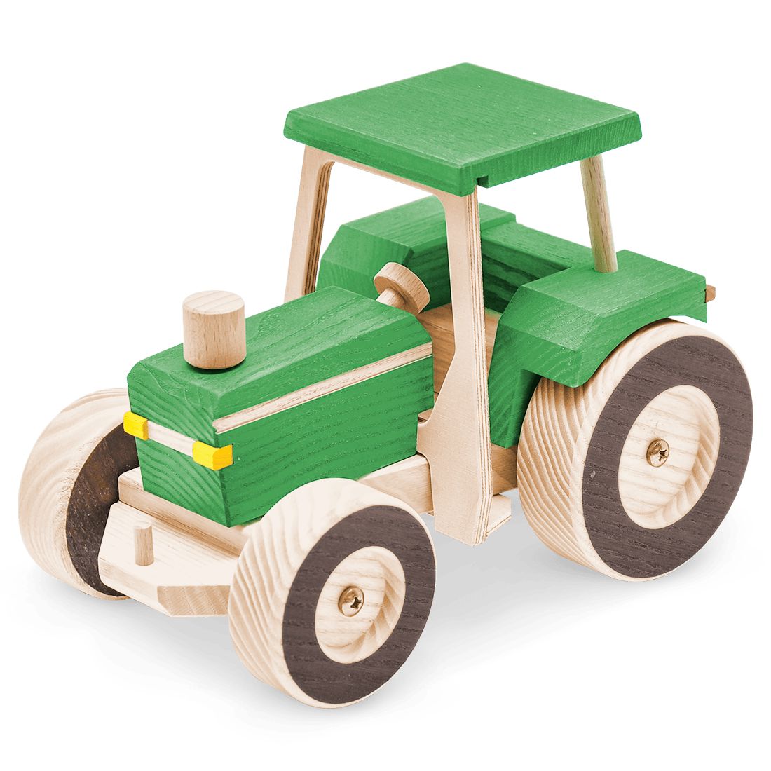Traktor John-Landwirtschaft-Atelier Passage-Holzspielzeuge-Grün-swiss made
