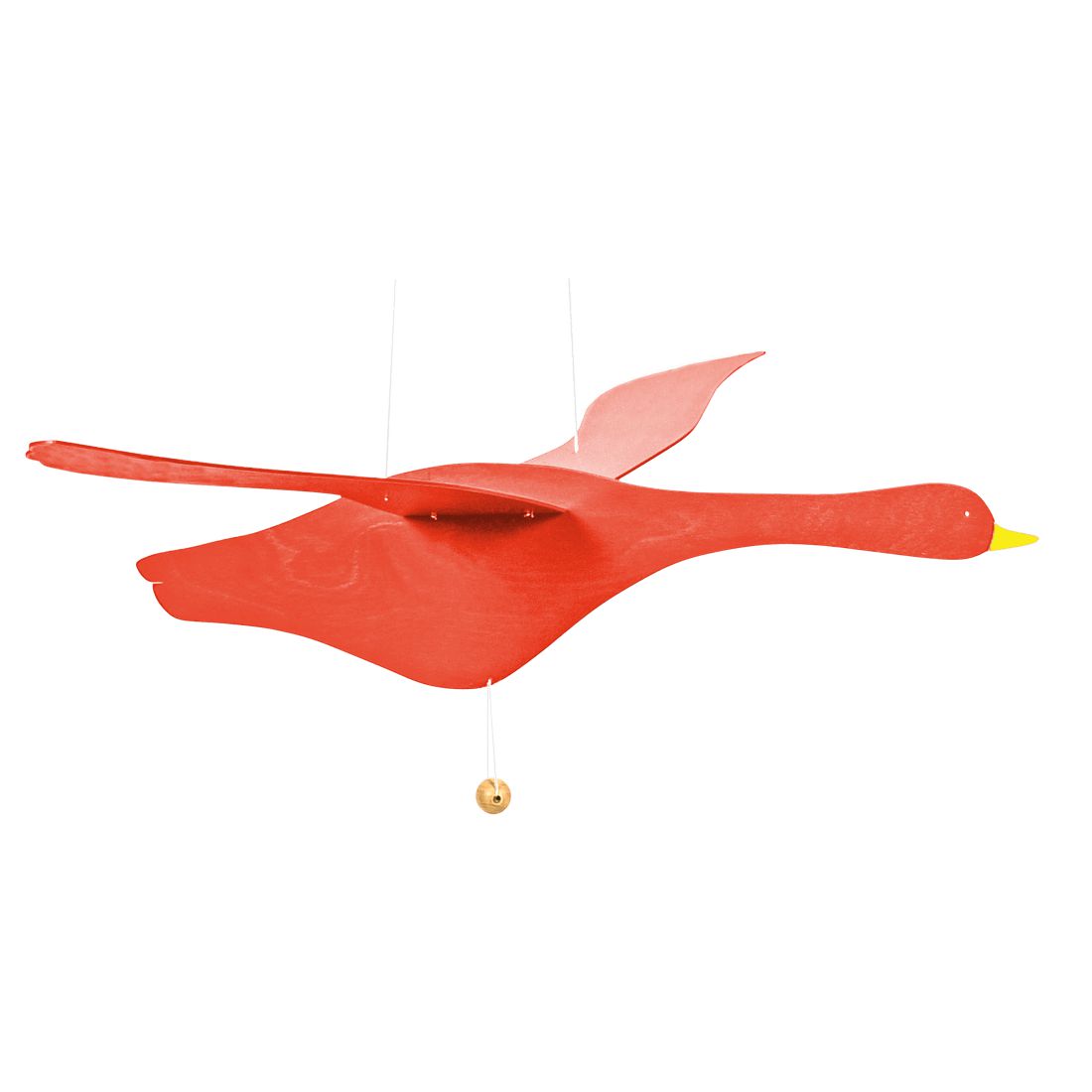 Vogel-Fürs Kinderzimmer-Atelier Passage-Holzspielzeuge-Rot-swiss made