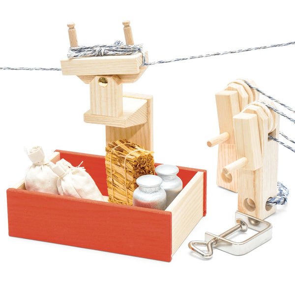 Warengondelset-Fahrzeuge und Verkehr-Atelier Passage-Holzspielzeuge-Rot-swiss made